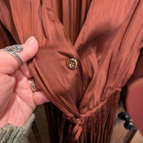 Chico's Long Sleeve Rust Dress - Picture 2 of 5